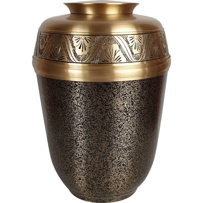 Aluminium-Messing Urne – Gold-Bronze Struktur