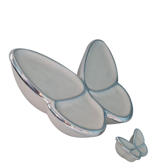 Aluminium-Messing Urne – Seelenschmetterling Urnen-Set