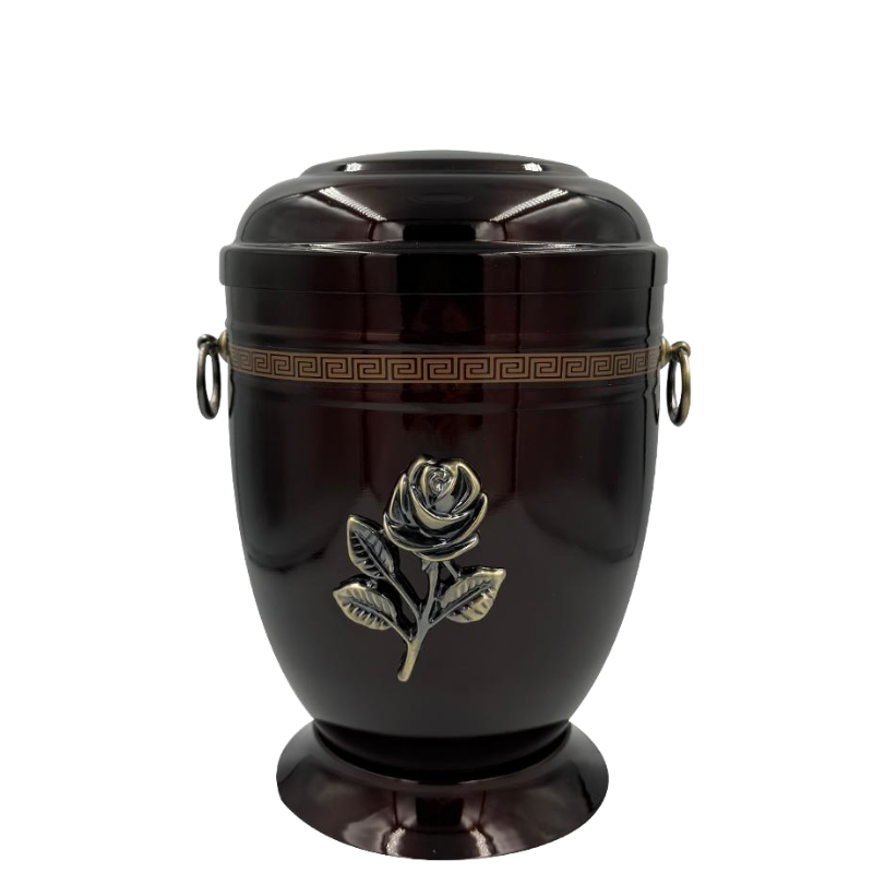 Aluminium Urne – Mahagoni Rose