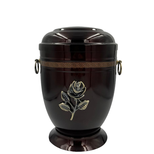 Aluminium Urne – Mahagoni Rose