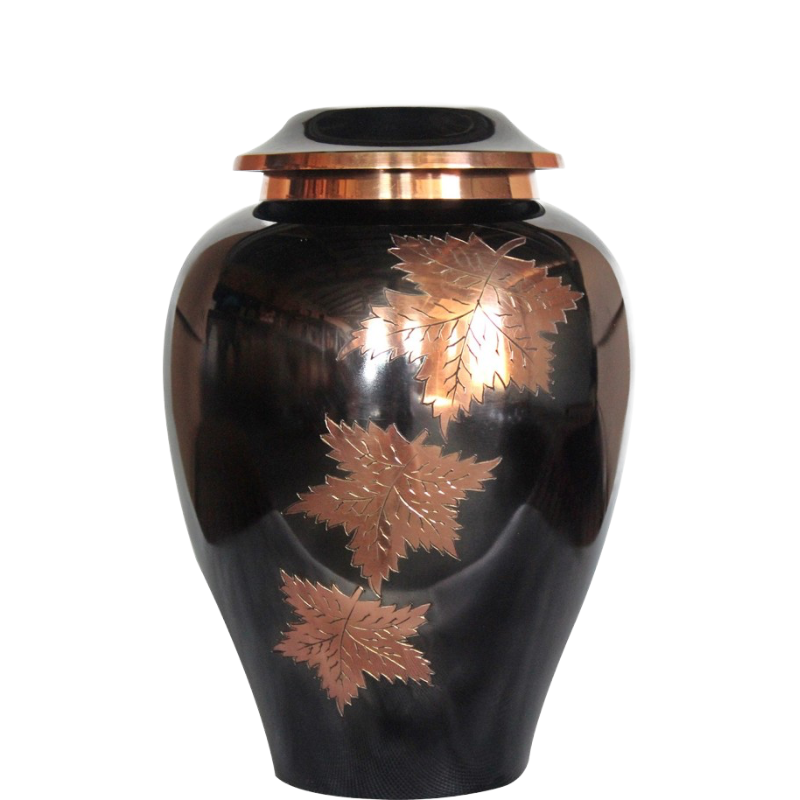 Aluminium-Messing Urne – Herbstgold