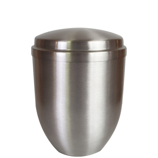 Aluminium Urne – Zeitloses Silber