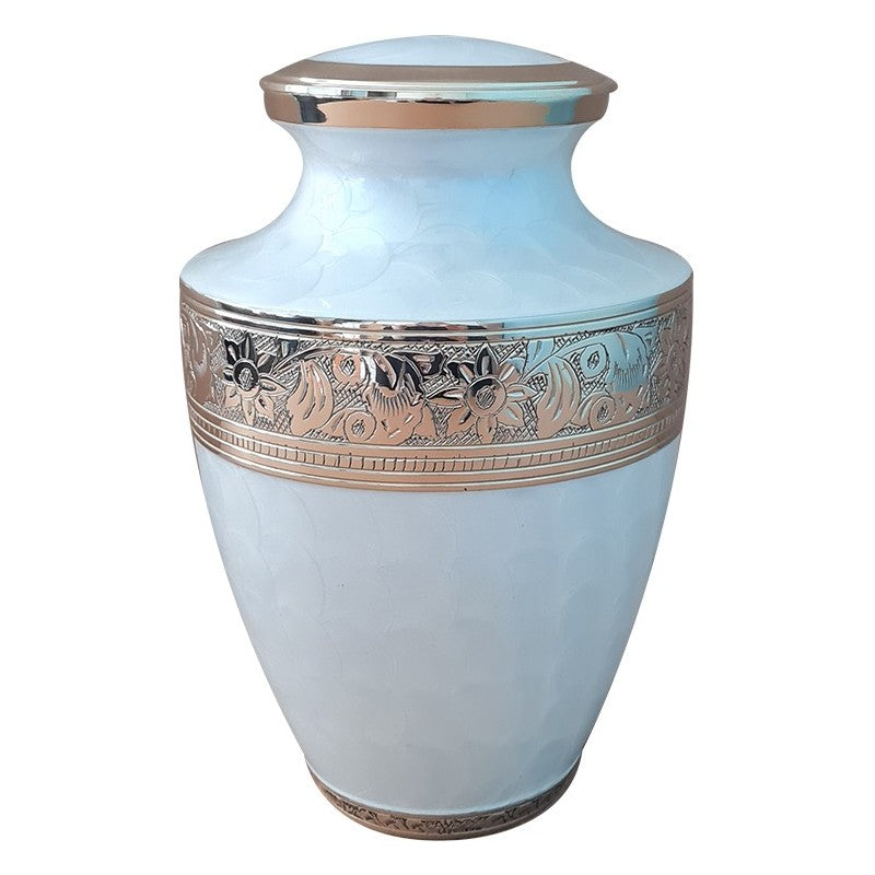 Aluminium-Messing Urne – Florale Harmonie