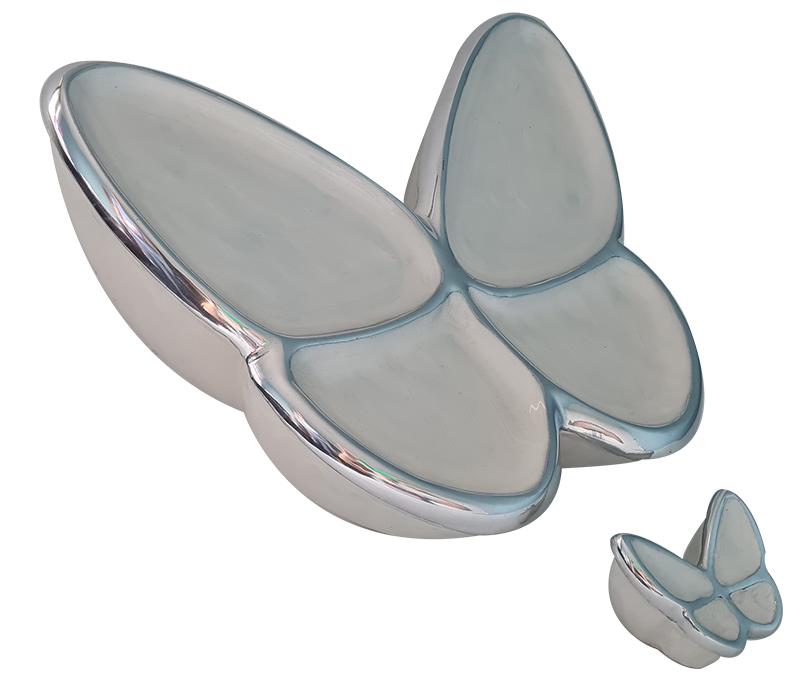 Aluminium-Messing Urne – Seelenschmetterling Urnen-Set