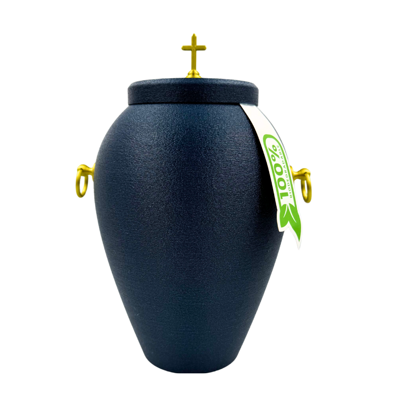 Bio Naturstoff Urne - Klassik Kreuz